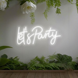 Dropshipping Business logo Neon Sign LED Neon Art Custom Wedding Decor Let's Party Neon Sign