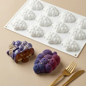 Silicone Mold Grape Shape Mousse Cake Easy Demold Chocolate Baking Tool Custom Signature Logo For Bakery Chains OEM