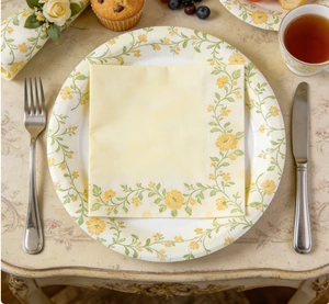 Soft Disposable European Pastoral Paper Napkins Vintage Rural Floral Printed Table Decor For Party Home Restaurant Supplies
