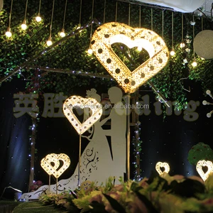 Decorated Floor Light for Wedding or Event Stage