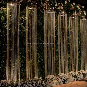 Wedding Acrylic Bead Curtain Luxury Crystal Lighting Ceiling for Wedding Hanging Lamp Lighting Led Decorative Pendant Light