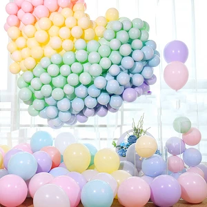 Birthday Party Supplies Decorations Baby Shower Wedding Macarons Latex Balloons Mixed Colors Adults 10 Inch Round