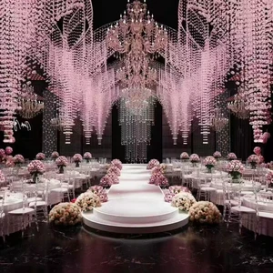 Customized Professional Design Team Provides Free Design Acrylic Ceiling Wedding Decoration Elegant Beautiful Extremely Charming