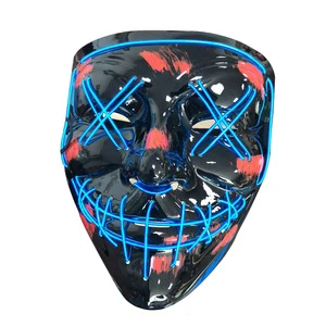 EL Wire Mask Purge Handmade Masks Festival Raves Halloween Costume Parties Maskers