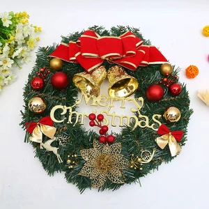 Factory Price Christmas Wreath Door Garlands Ornaments Merry Christmas Decor Wall Window Hanging Pendants for Home 2024 New Year