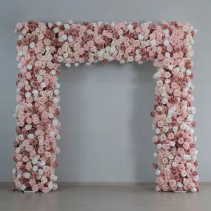 Artificial Silk Wedding Flower Arch Customizable New Style Factory Direct Sale Wedding Background Cloth Flower Arch High Quality