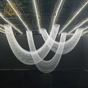Wedding Ceiling Decoration Acrylic Bead Curtain Stage Background Ceiling Scene Pendant Decoration for Wedding Hotel Banquet Hall