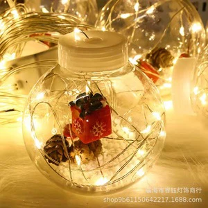 Christmas LED Fairy Lights IP65 Rated Outdoor Curtain Lights DIY Festive Scene Decor Ornament Ball Curtain Lights