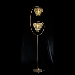 Modern T-Stage Luxury Acrylic & Crystal Wedding Props High Quality Iron Floor Lamps Centerpiece for Wedding & Party Decor