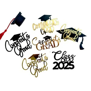 2025 New Arrival Acrylic Cake Topper for Graduation Celebration Side Decorative Element for Cake Decorating Supplies