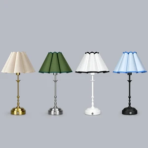 High Quality Wedding Decorate Table Lamp For Restaurants Usb Table Light Fabric Rechargeable Table Light