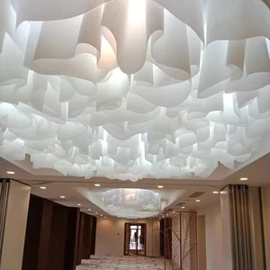 Customized High-quality Luxury Wedding Ceiling Decor Flame-retardant Fire-resistant Texture Paper Curtain Suspension Ceiling