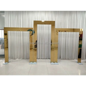 SMOOTH Explosive Models Set of 3 Shiny Gold Wedding Arch