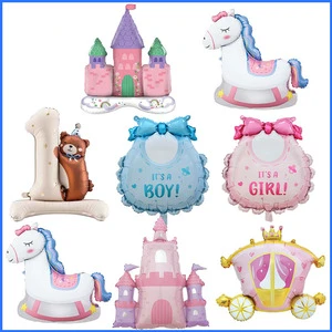 Fantasy Pink Pastel Macaron Castle Birthday Theme Series Party Decorations Aluminum Film Balloon