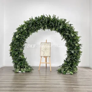 2025 New Design Artificial Silk Flower Arch High Quality Green Artificial Flower Arch for Wedding Decorations