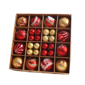 Wanwanli Hot Sale Gold Plated Plastic Multi-Scene Decorative Christmas Balls Set for Home