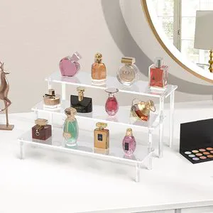 Clear Acrylic Display Risers Multi Tier Cupcake Stand Organizer Mini Food Desserts Shelf Display Rack