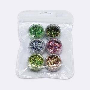 Flash Glitter Powder Chunky Holographic Glitter Bulk Glitter Powder for Nails