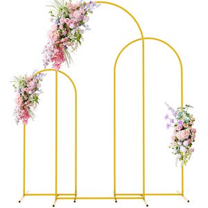 Aluminum Alloy Arch Backdrop Stand Antirust Wedding Decoration with Artificial Flowers for Home Decor and Parties