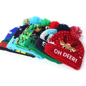 Christmas Hat Winter Christmas Knitted Hat Beanie Caps Christmas Hats Wholesale
