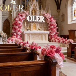 OLERAY Durable Reusable Flower Arch Artificial Floral Arch for Wedding Home Decor Wholesale Custom