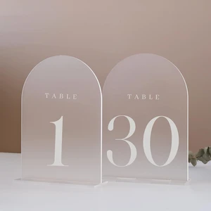 Frosted Arch Place Cards for Wedding 30 Pack 5x7