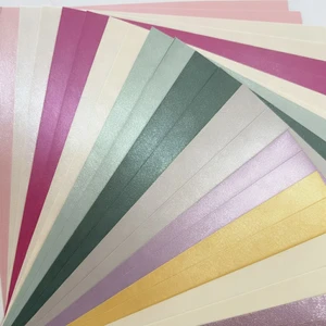 Wholesale Luxury Pearl Paper 120-350gsm Pearlescent Cardstock For High-end Cosmetic Gift Box Packaging And Wedding Invitations
