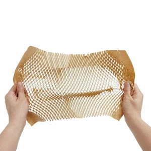 Recyclable Honeycomb Kraft Paper Wood Protective Film Wrapping Paper Bubble Cushion Packaging Gravnre Printing 30x38cm 80gsm