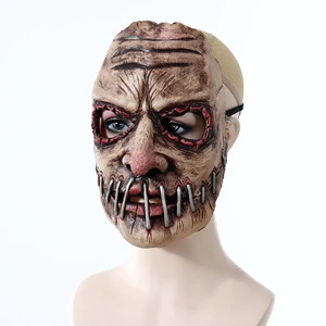 Zonghong Halloween Party Set Big Mouth Nail Horror Latex Ghost Soft Realistic Classic Plain Pattern Mask Costume for Adults