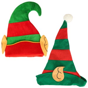 Hot Creative Elf Ear Christmas Hat Cute Green Red Adult Decorative Christmas Hats