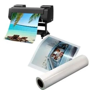 Ready To Ship High Gloss Water Based Photo Paper Roll Smooth Ink Absorption Roll Material For Digital Inkjet Printing