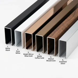 Customizable Modern Aluminum Panel Ceiling Decoration U-shaped Profiles Suitable For Office Hotel Gym Mall Building Decoration