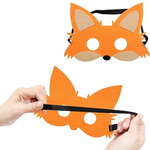 Hot Eco-friendly Children Cosplay Felt Masks Party Decoration Cartoon Animal Kids Crafts Customized Color & Pattern
