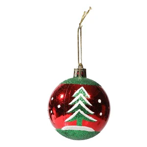 Painted Christmas holiday decorations Christmas tree hanging ornaments spherical decorations hanging ornaments party decorations