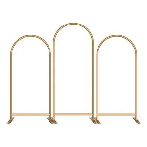 Hot Sale Wedding Arch Backdrop Stand Set of 3 Gold Wedding Arch Set Wedding Entrance Flower Arch Decoration