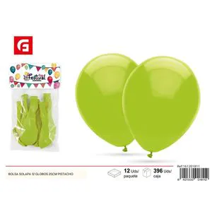 12-Piece Bag of 25cm Pistachio-Colored Party Balloons