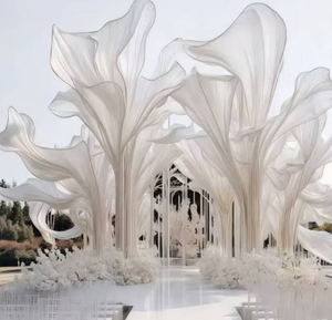 Giant Wedding Art Installation Luxury Lightweight Weatherproof Giant Organza Wedding Art Installations For Outdoor Ceremony