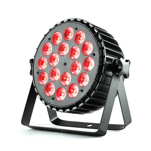 LEAHUA 18x18W RGBWAUV 6IN1 LED Par Light DMX512 Aluminum Flat Par Can Stage Uplight For Wedding DJ Disco Party Event