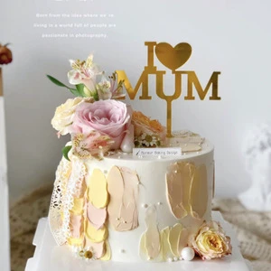 Manufacturers I love MUM Mother's Day Acrylic Cake Decoration