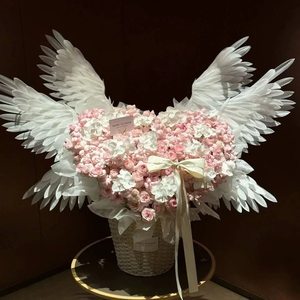 Floral DIY Styling Feather Wings Angel Wings Bouquet Decorations Fresh Flower Wrapping Florist Accessories China Sizes 9530