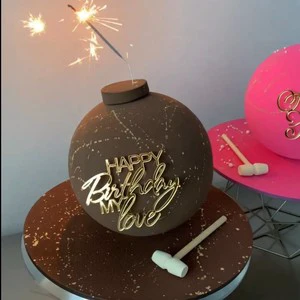 Hot-selling Acrylic Cake Decoration Creative Birthday Happy Cake Side Acrylic Cake Decoration Party Decoration Wholesale