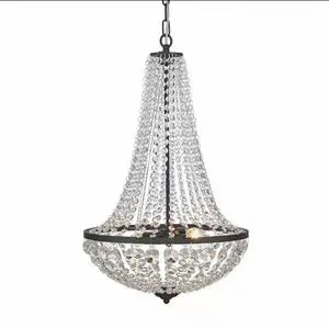 Luxury Crystal Wedding Chandelier for Party & Event Decor LED High Brightness Iron Frame