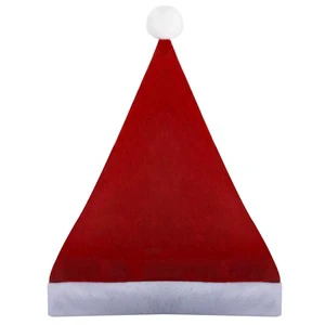 Wholesale Red Christmas Hats for Adults and Children Non-Woven Soft Cap For Festival Party Decorations Classic Design