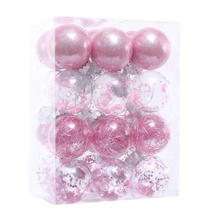 24 Pcs Christmas Balls Decoration Christmas Tree Home Decoration 6cm 8cm Happy New Year Christmas Ball Tree Ornaments
