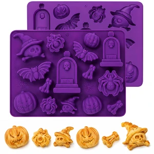 SILIKOLOVE Factory Halloween Gost Castle Cake Maker LFGB Platinum Non Stick BPA Free 100% Food Grade Silicone Mousse Cake Molds