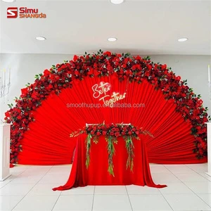 New 20ft White Gold Metal Artificial Floral Arch Wedding Arch for Wedding Backdrop Arch Decor