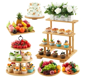 Wood Cake Stands Wood Dessert Tower Dessert Trays Stands Cupcake Stand 3 Tier Farmhouse Cupcake Serving Stands