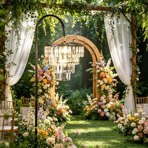 Romantic Metal Acrylic LED Illuminated Wedding Aisle Markers with Remote Control Eco-Friendly Indoor/Outdoor Stage Lighting