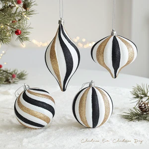 Shatterproof Christmas Ball Christmas Glitter Ball Ornaments Hanging Ornaments Balls for Tree Christmas Xmas Swirl Decorative