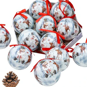 Christmas Tree Ornaments Ball Bauble Decoration Model 75 283L for Photo Prop and Hanging